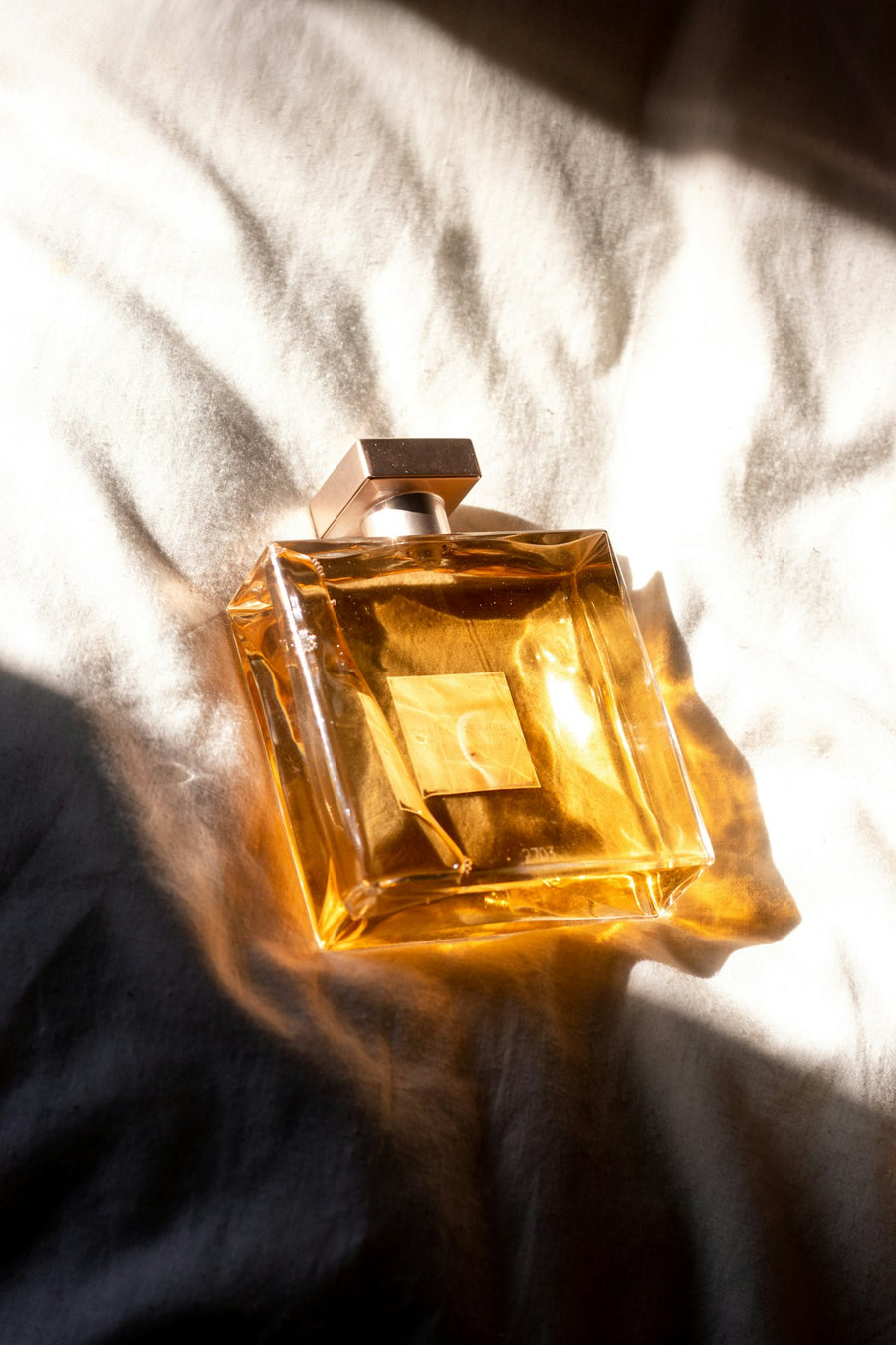 Gold perfume bottle